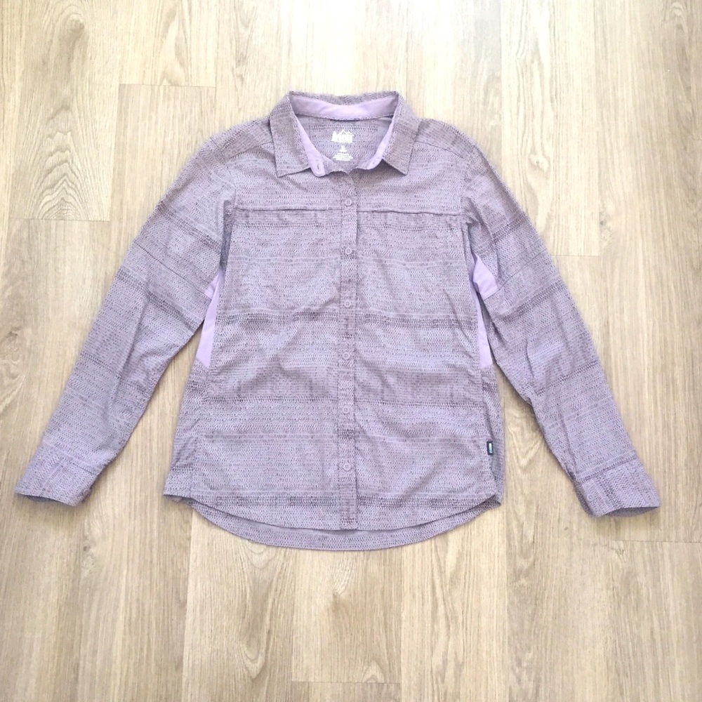 REI Shirt Nylon VENTED Purple M long sleeve